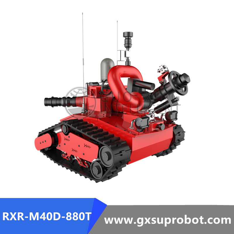 RXR-M40D-880T Electric Rubber Track Fire Fighting Robot Remote Control System