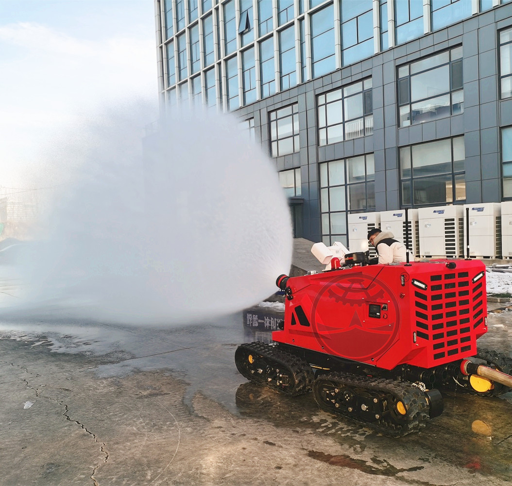 Remote Control Rubber Tracked Chassis Fire Fighting Robot with Camera ...